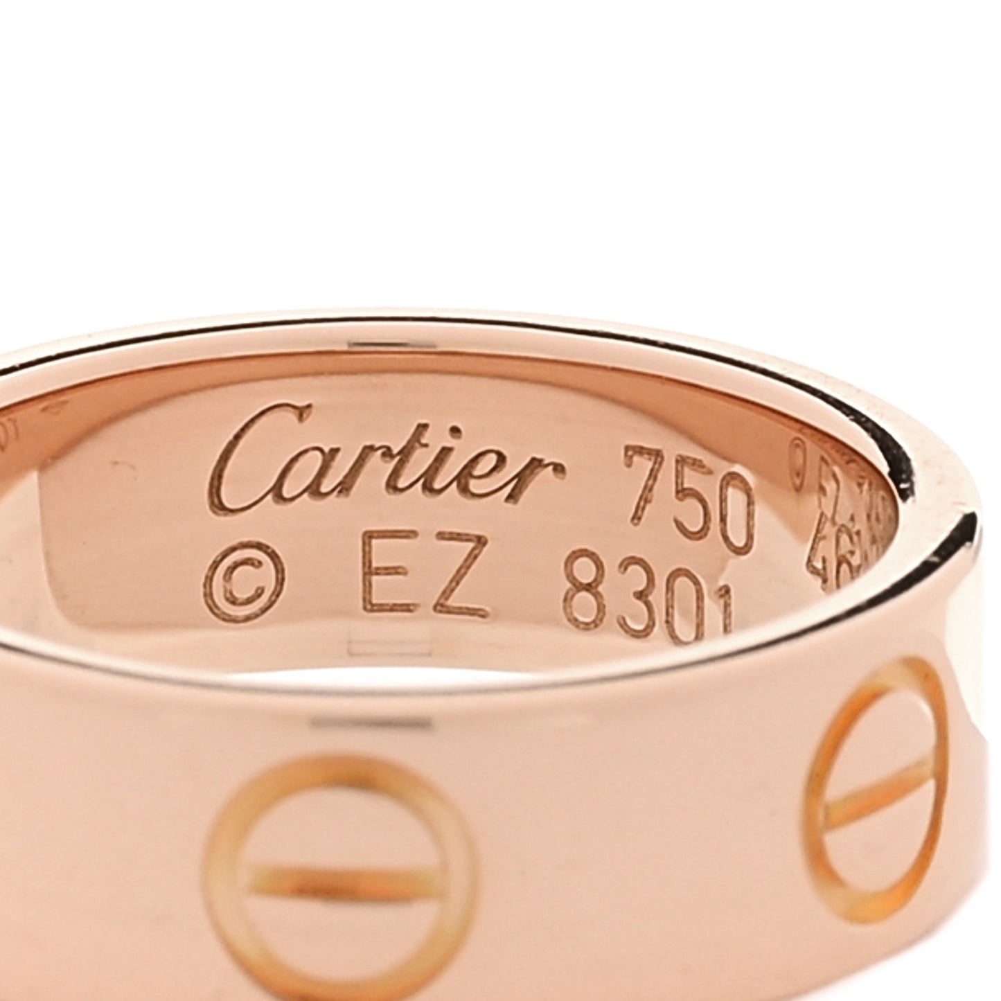 18K Pink Gold 5.5mm LOVE Ring 46 3.75