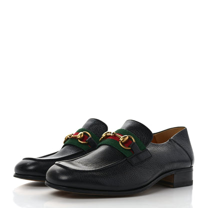 Gucci Havely Kid Web Mens Horsebit Loafers 6 Black 3 of 9