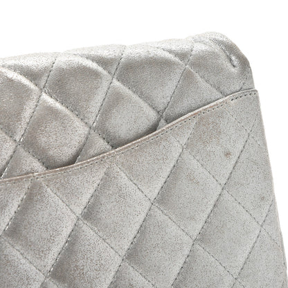 Chanel Iridescent Calfskin Clutch With Chain Flap Silver 13 of 14