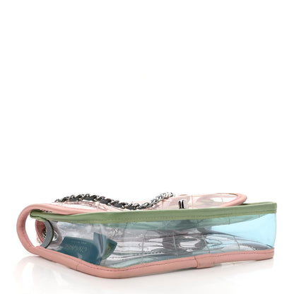 Chanel Lambskin PVC Quilted Mini Coco Splash Flap Blue Green 4 of 10