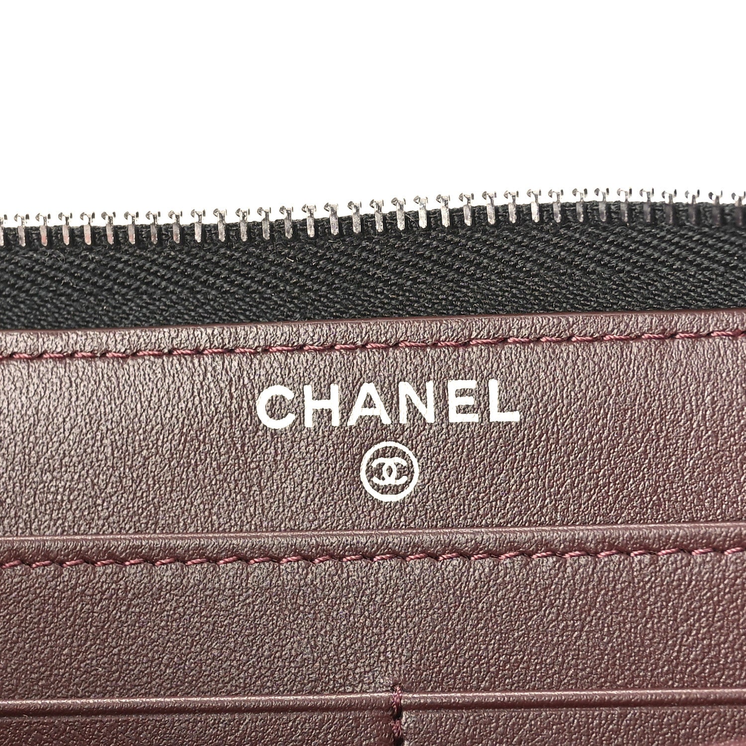 Chanel Caviar Quilted Large Gusset Zip Around Wallet Black 6 of 10