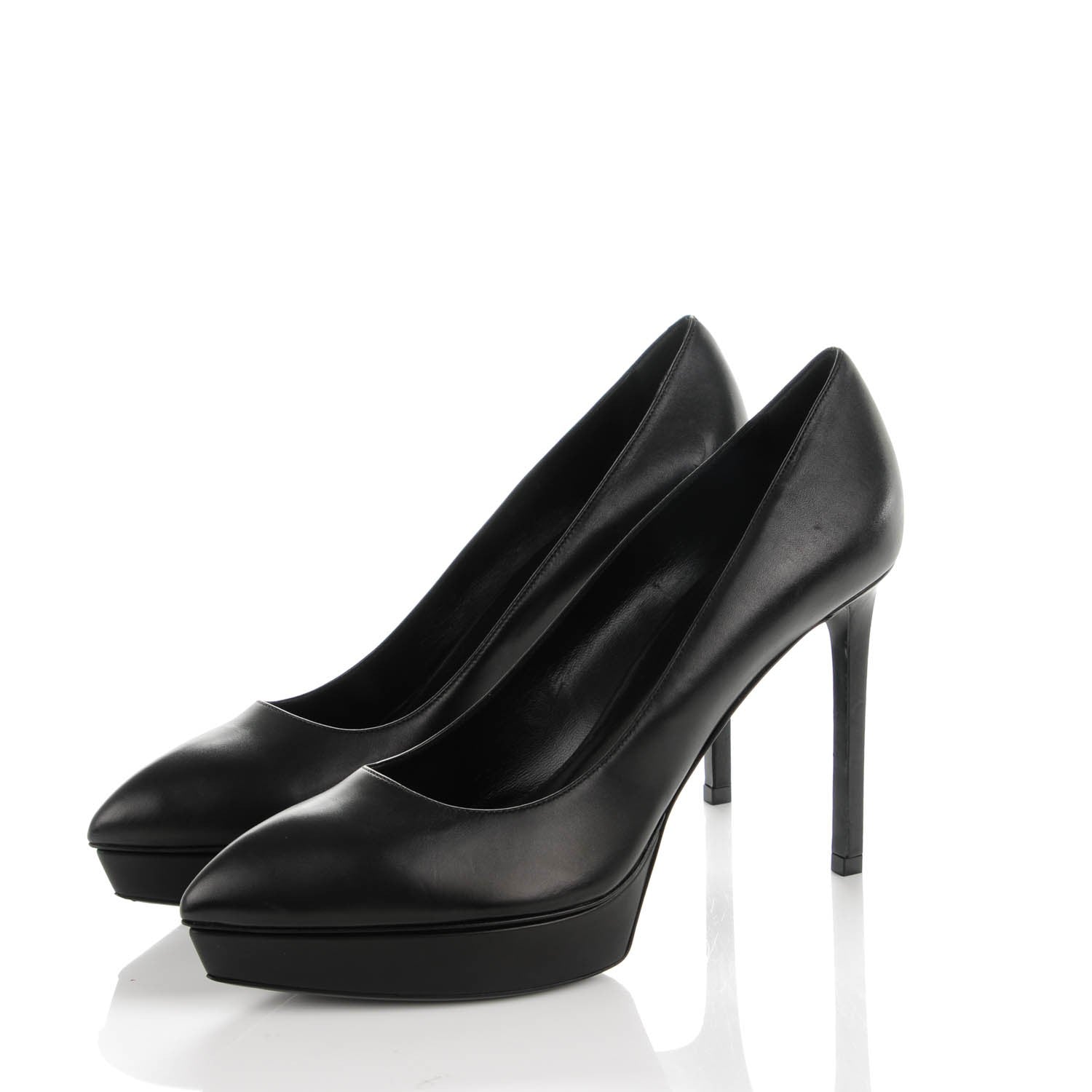 Saint Laurent Calfskin Classic Janis 80 Escarpin Pumps 40 Black 3 of 8