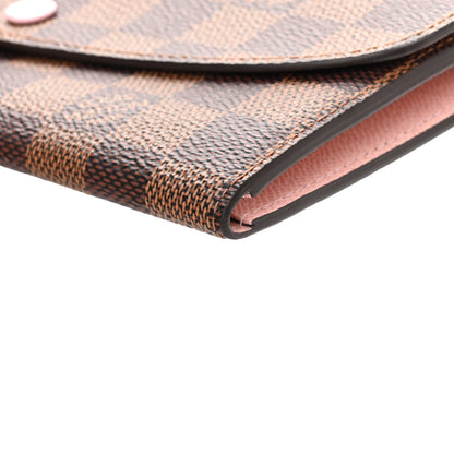 Louis Vuitton Damier Ebene Emilie Wallet Rose Ballerine 10 of 10