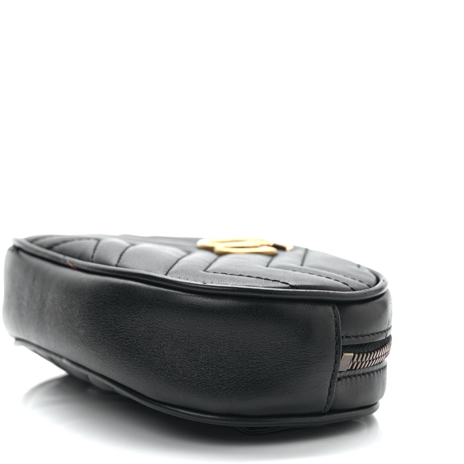 Gucci Calfskin Matelasse GG Marmont Belt Bag 85 34 Black 8 of 12