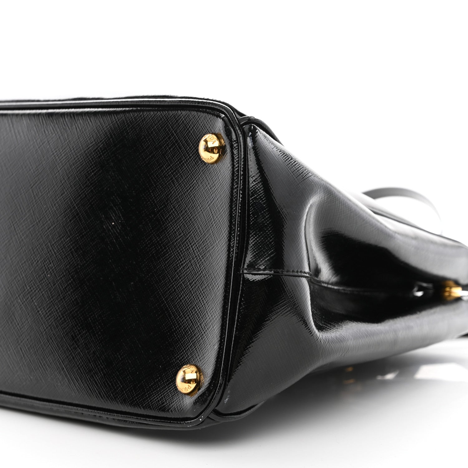 Prada Saffiano Vernice Medium Galleria Double Zip Tote Black 10 of 17