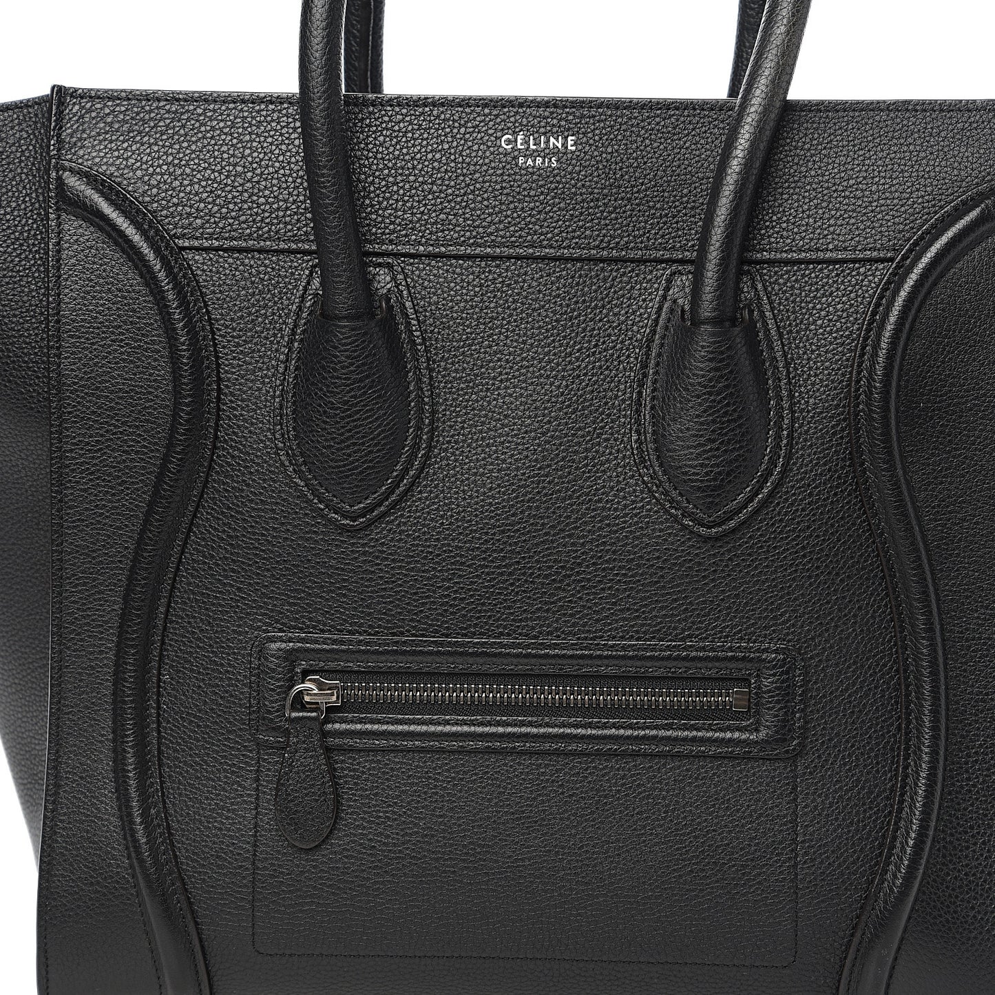 Drummed Calfskin Mini Luggage Black