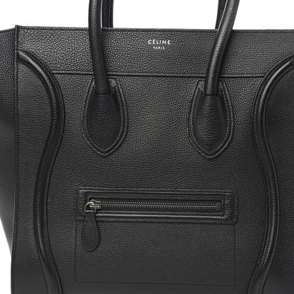 Celine Drummed Calfskin Mini Luggage Black 7 of 11