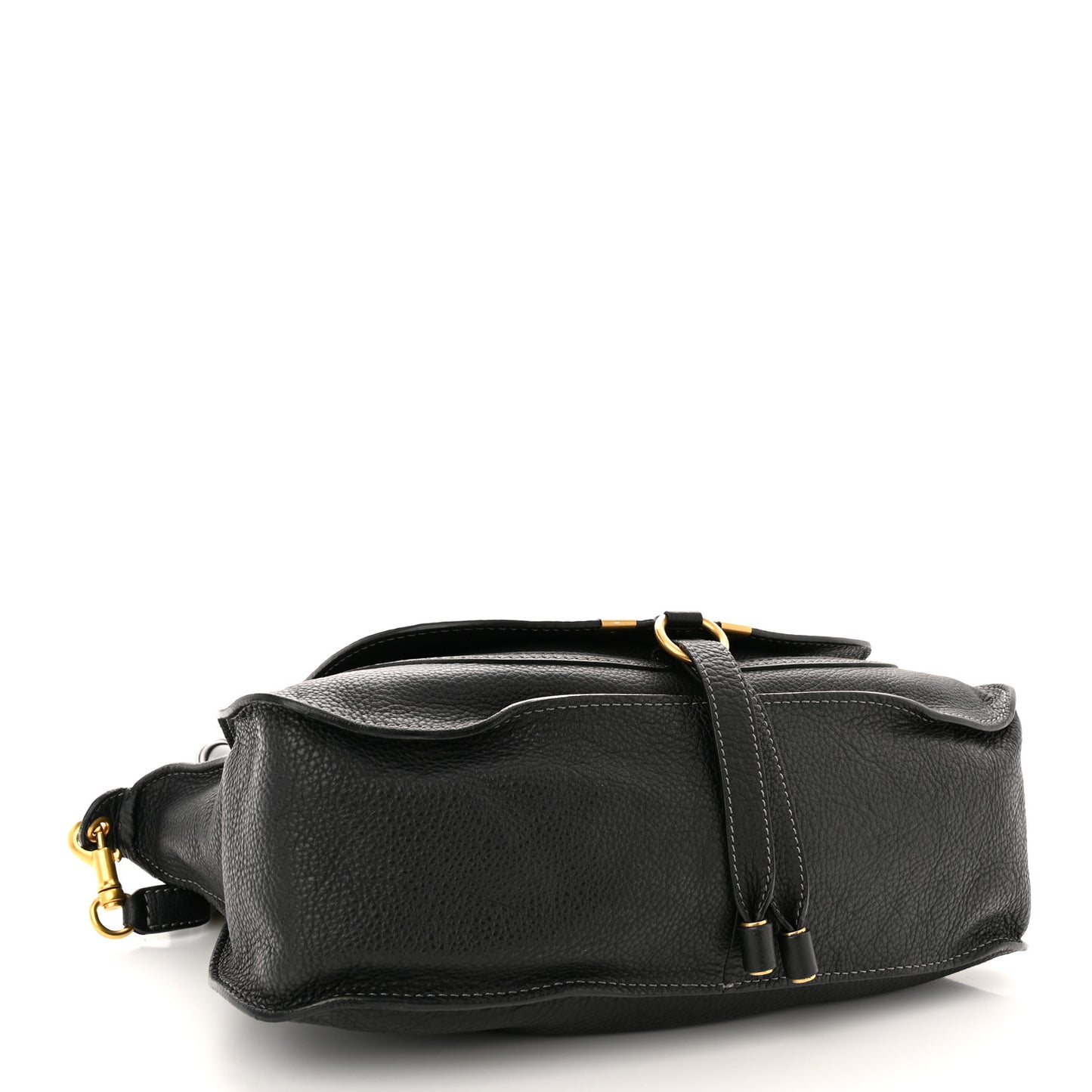 Calfskin Medium Marcie Satchel Black