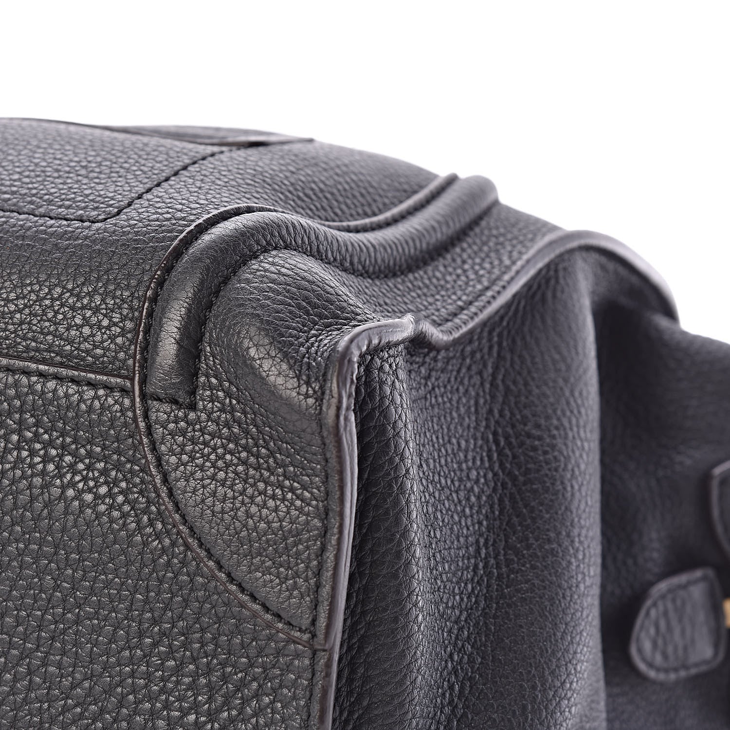 Celine Drummed Calfskin Mini Luggage Anthracite 9 of 15
