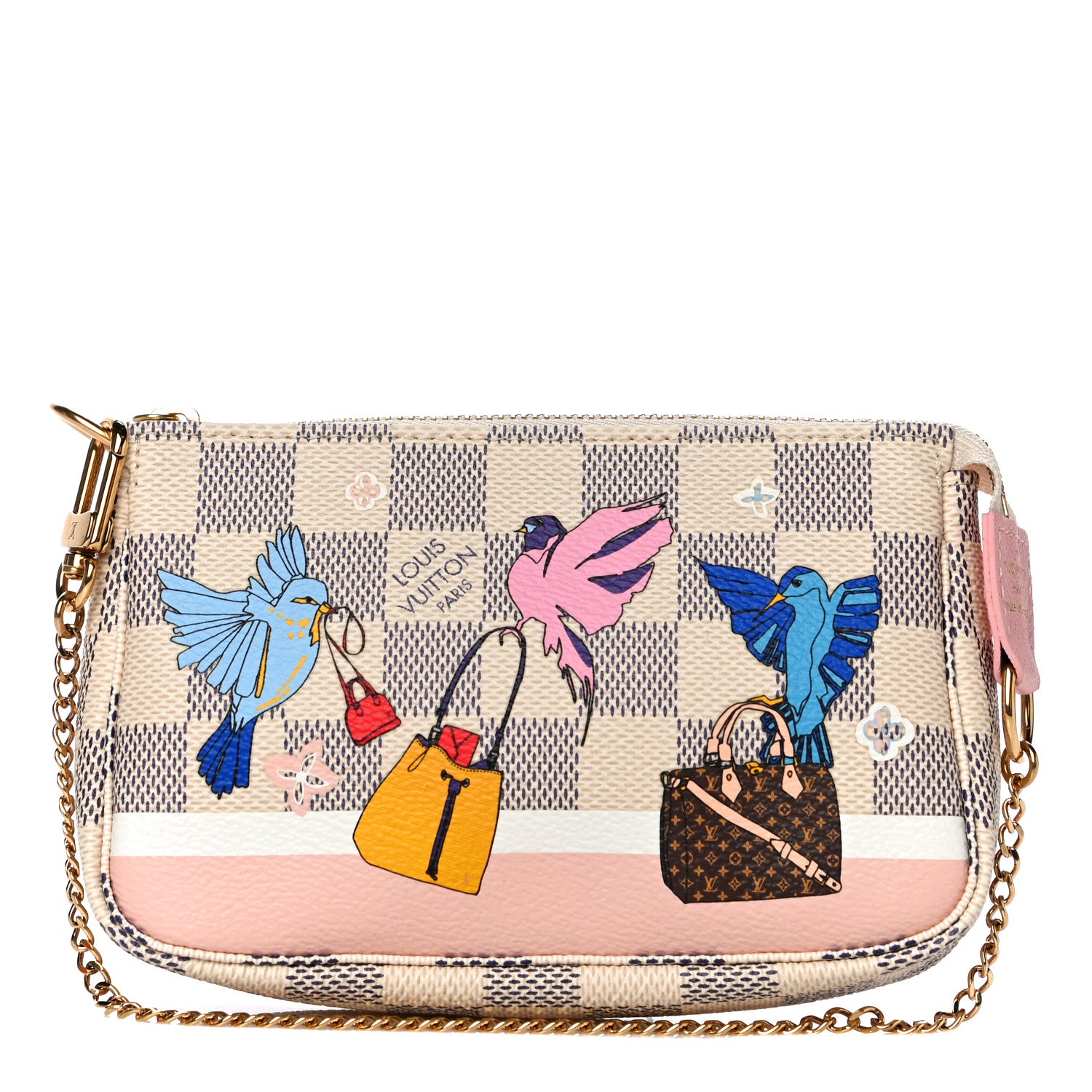 Louis Vuitton Damier Azur 2018 Christmas Animation Mini Pochette Accessories 1 of 11