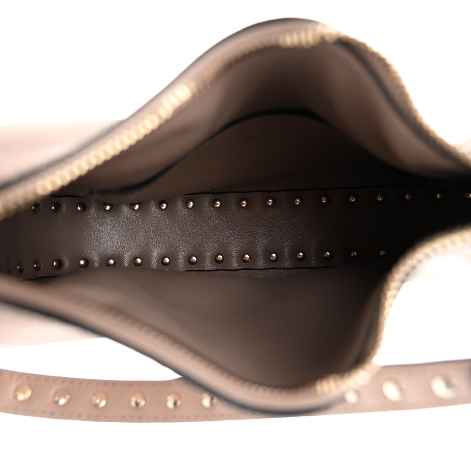 Valentino Garavani Grainy Calfskin Mini Rockstud Hobo Poudre 5 of 10