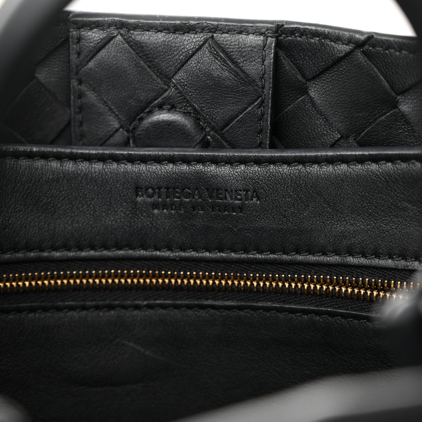 Nappa Intrecciato Small Andiamo Shoulder Bag Black