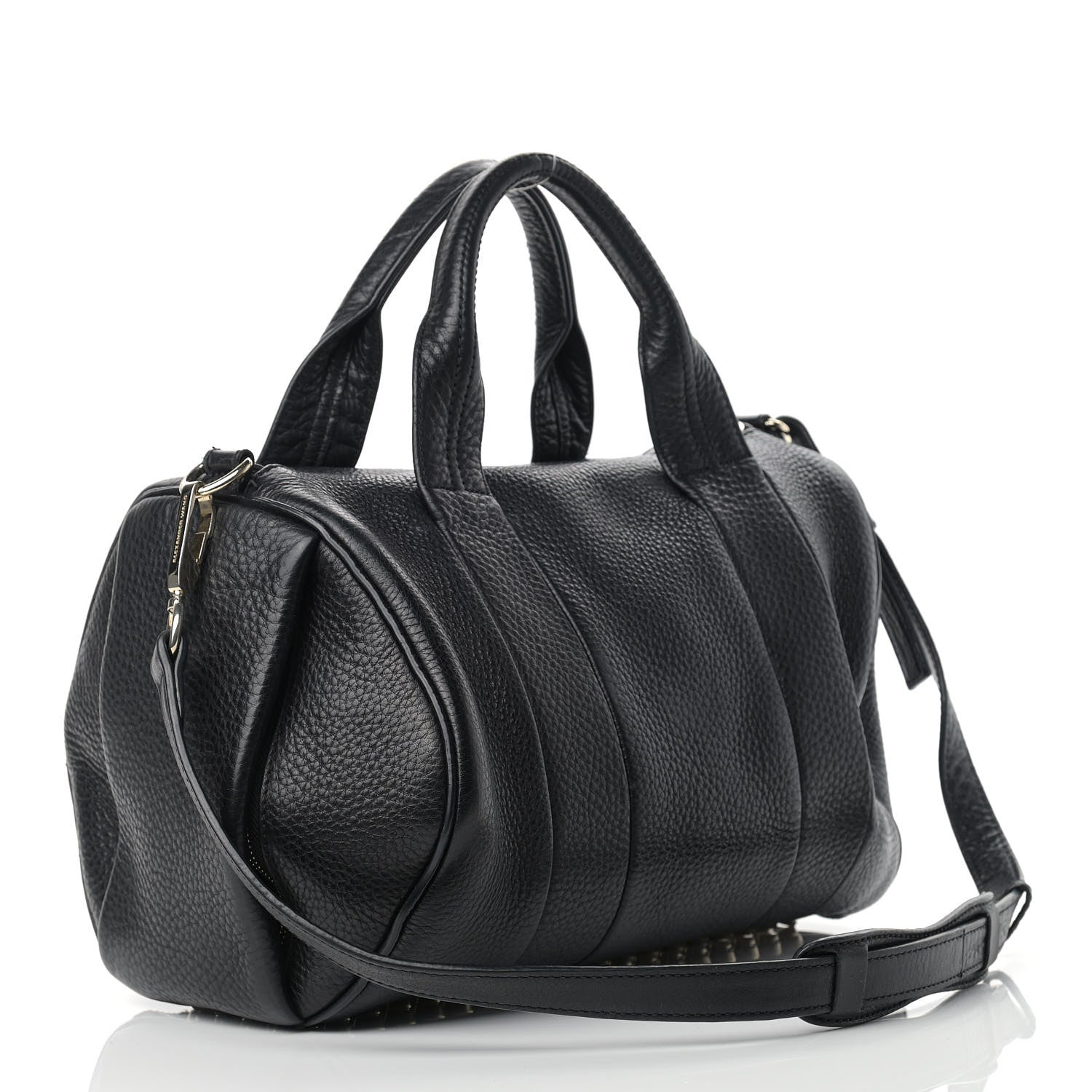Alexander Wang Pebbled Lambskin Rocco Black Pale Gold Hardware 3 of 11