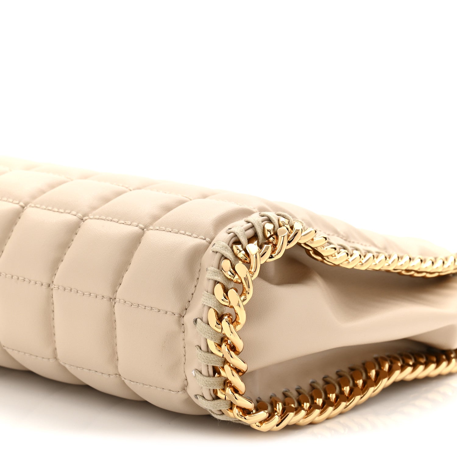 Stella McCartney Vegan Leather Quilted Mini Falabella Tote Semolina 10 of 10
