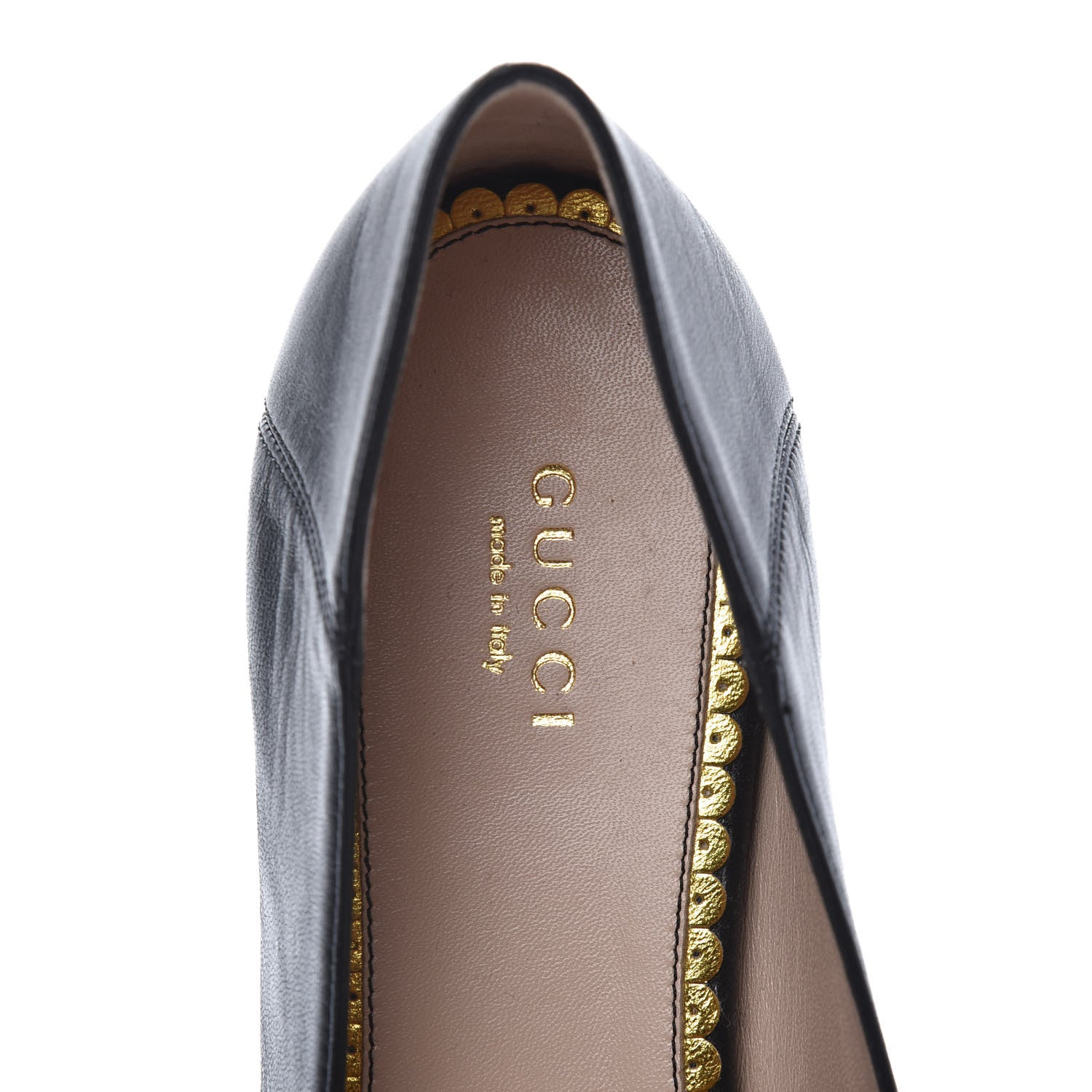 Gucci Nappa Queen Margaret Loafers 37.5 Black 7 of 9