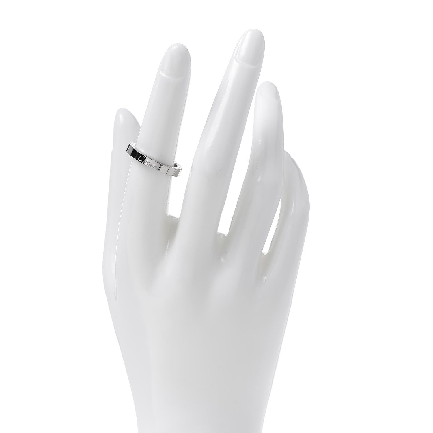Cartier 18K White Gold Lanieres Ring 53 6.5 2 of 4