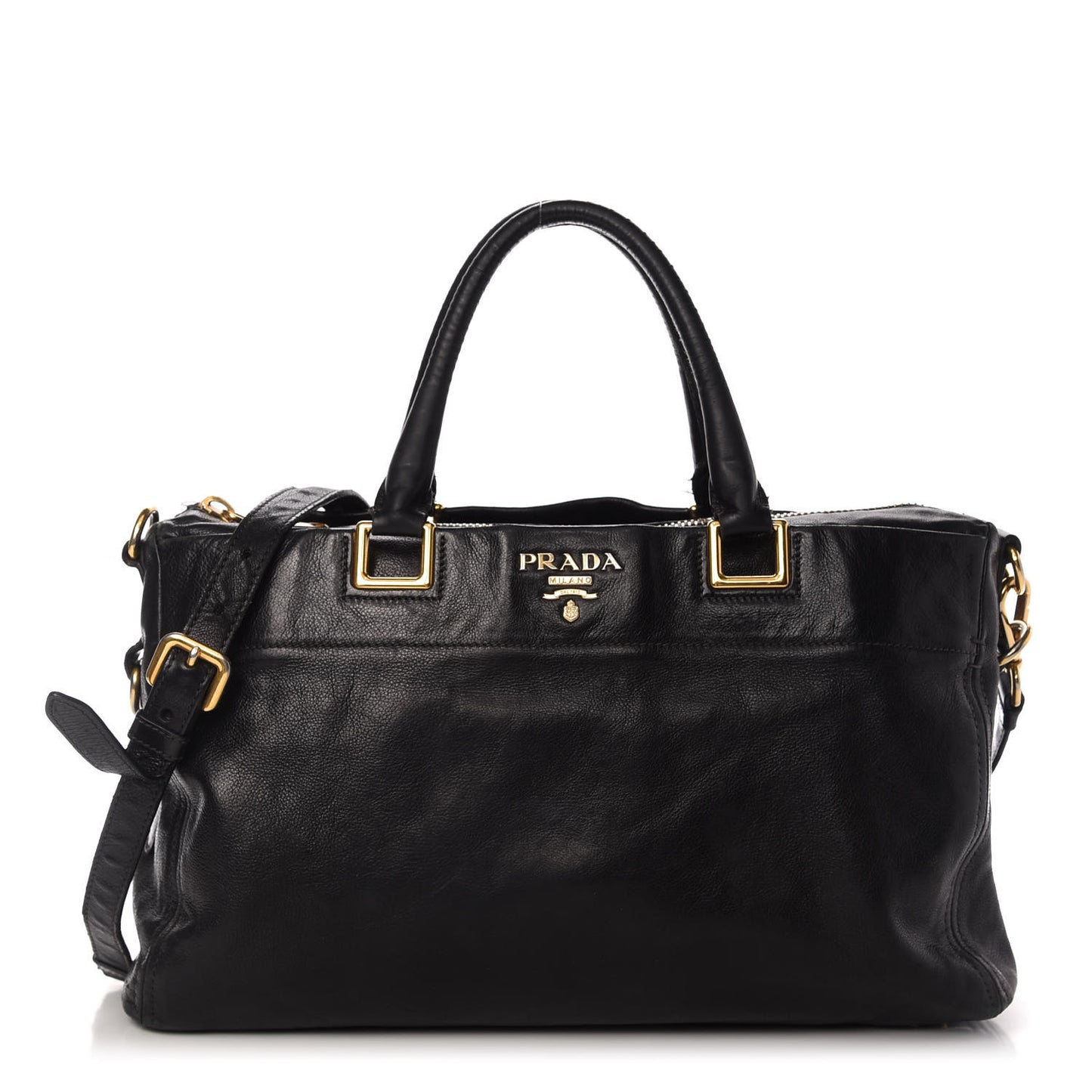 Glace Calf Extra Wide Tote Black