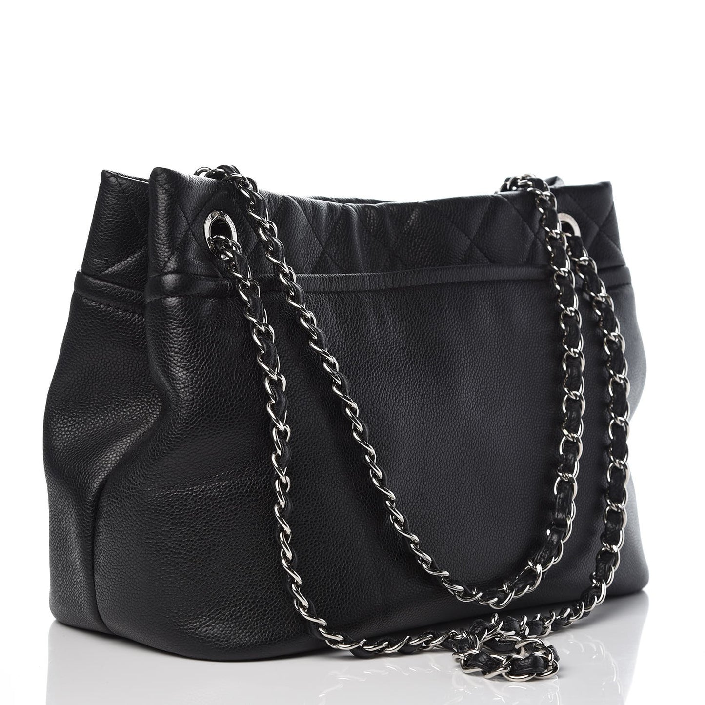 Caviar Quilted Timeless CC Soft Tote Black