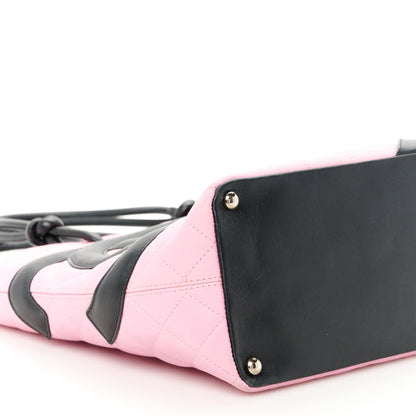 Chanel Calfskin Quilted Medium Cambon Tote Pink Black 9 of 10