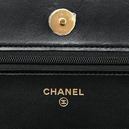 Chanel Lambskin Quilted Enamel Coco Casino Wallet On Chain WOC Black 6 of 11