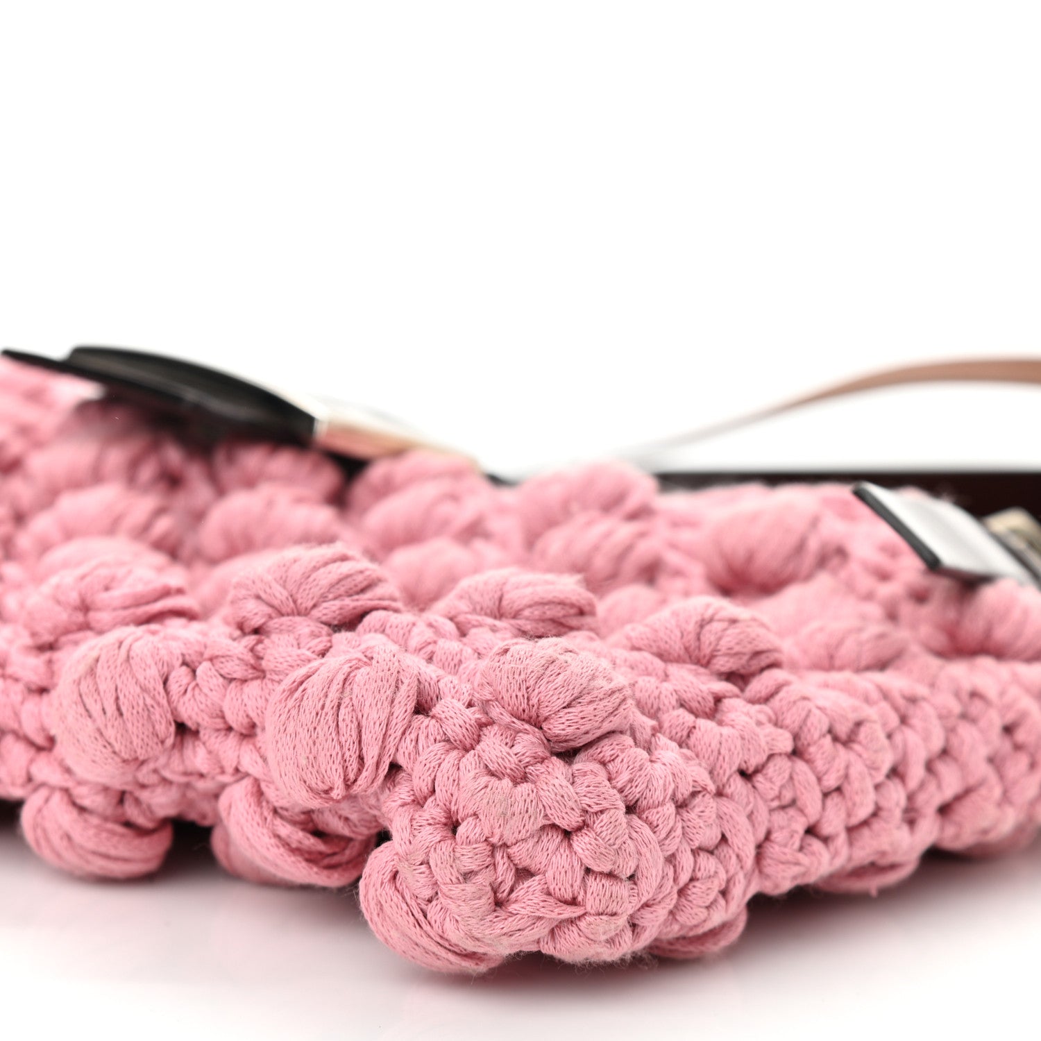 Fendi Woven Knit Mini Baguette Pink 9 of 9