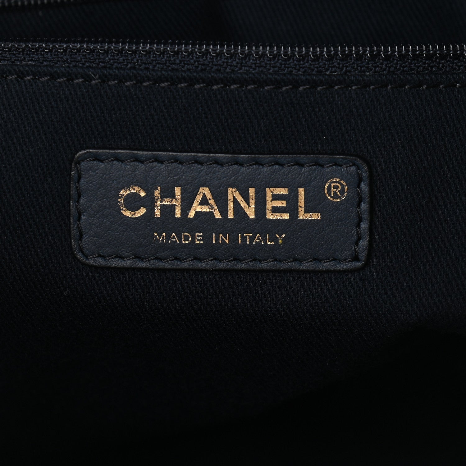 Chanel Mixed Fibers Small Deauville Tote Navy Blue 6 of 9