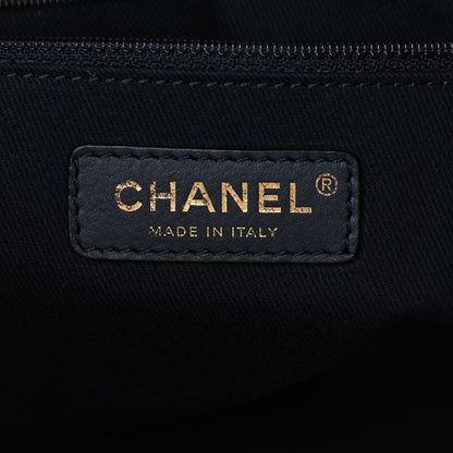 Chanel Mixed Fibers Small Deauville Tote Navy Blue 6 of 9