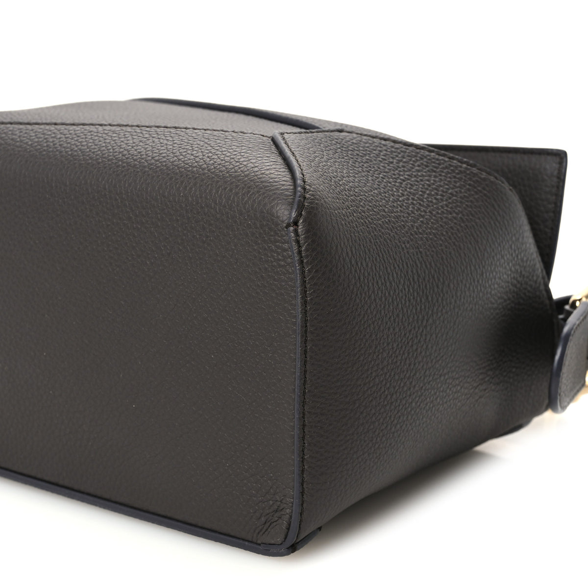 Grained Calfskin Small Puzzle Edge Bag Dark Grey
