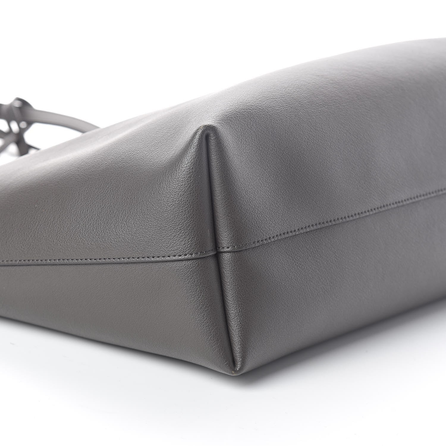 Saint Laurent Calfskin Large Shopping Tote Dark Grey 8 of 9