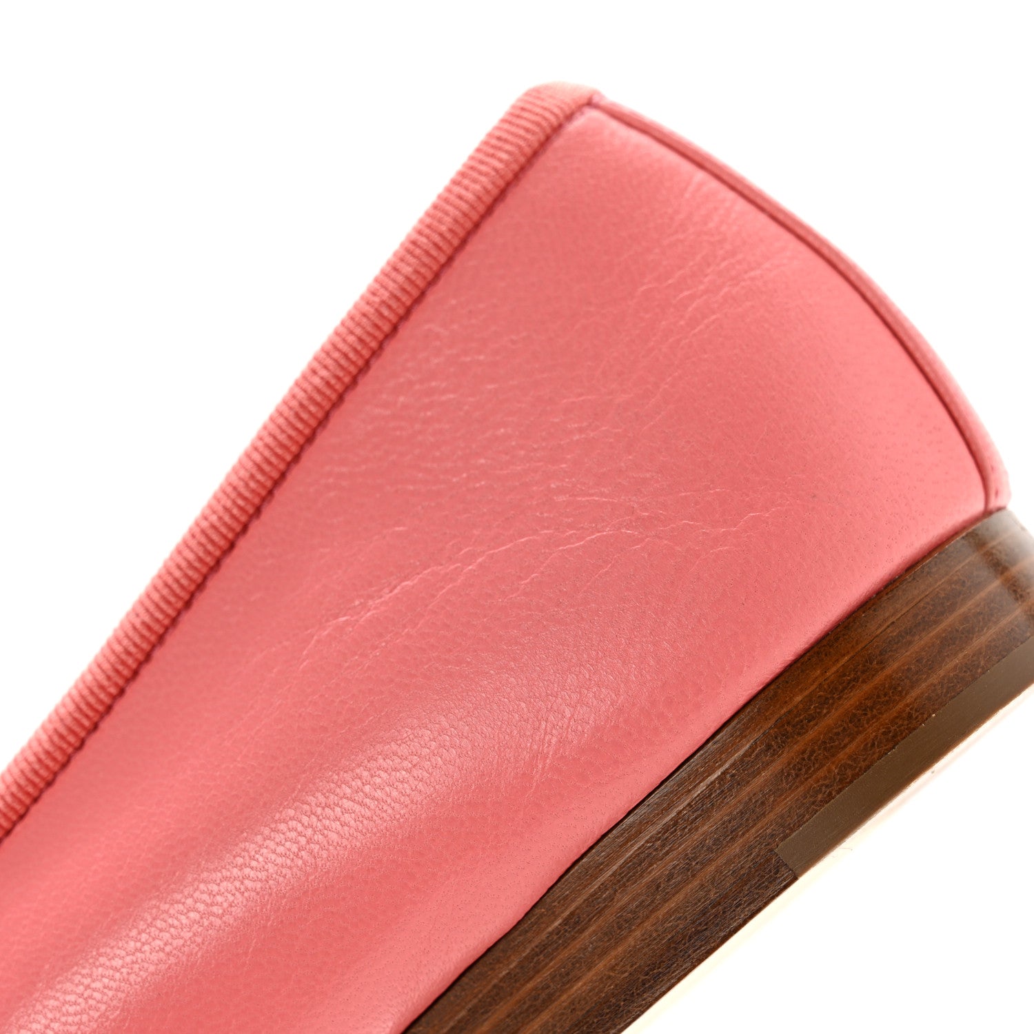 Chanel Goatskin Cap Toe CC Ballerina Flats 39 Pink 9 of 12
