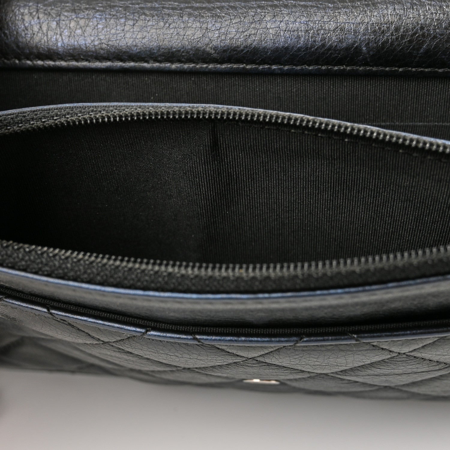 Chanel Metallic Calfskin Quilted Boy Wallet On Chain WOC Navy Blue 14 of 16