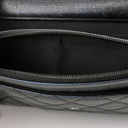 Chanel Metallic Calfskin Quilted Boy Wallet On Chain WOC Navy Blue 14 of 16