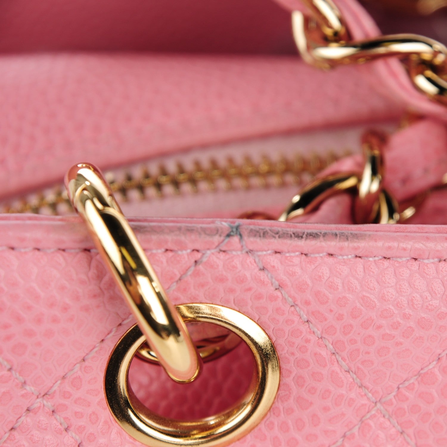Chanel Caviar Quilted Petit Timeless Shopping Tote PTT Pink 7 of 10