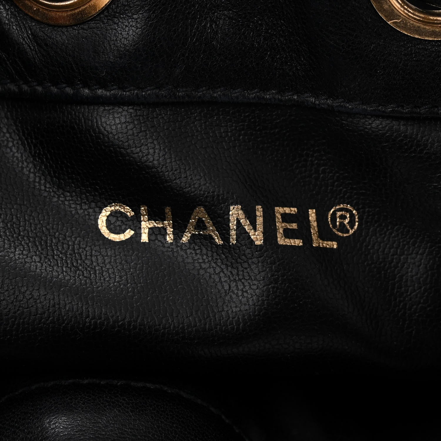 Chanel Lambskin CC Drawstring Bag Black 7 of 14