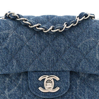 Chanel Denim CC Quilted Mini Square Flap Blue 8 of 11