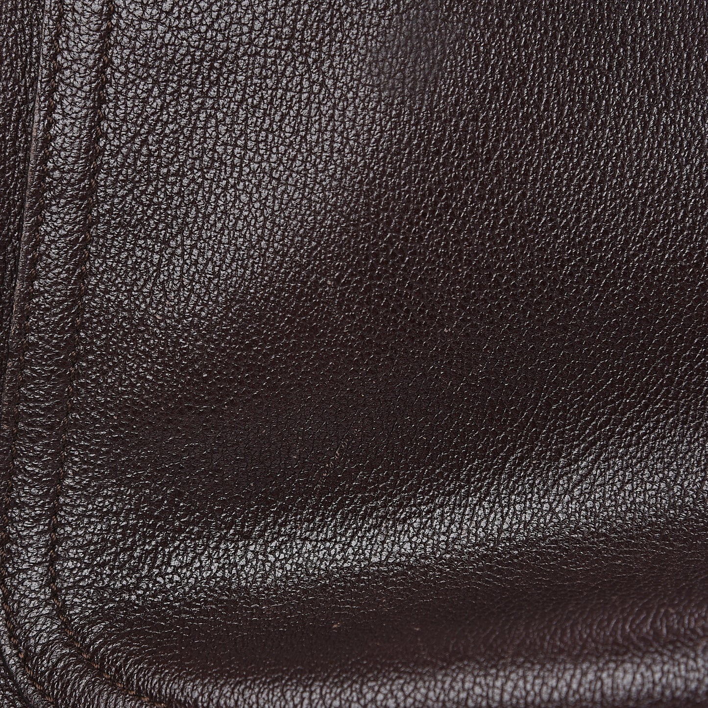 Pebbled Calfskin Large Jennifer Dark Brown