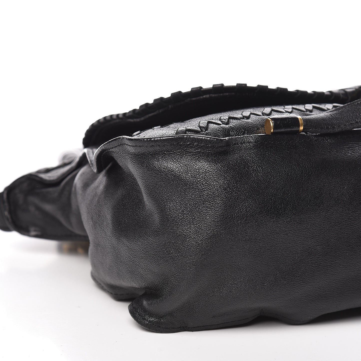 Lambskin Embroidered Medium Marcie Satchel Black