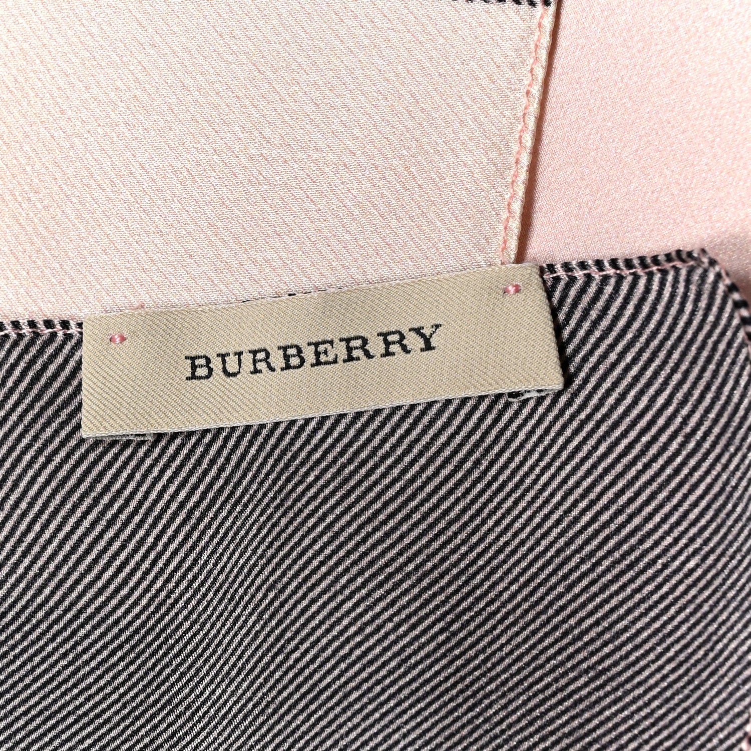 Burberry Silk Giant Check Scarf Pink Ivory 3 of 3