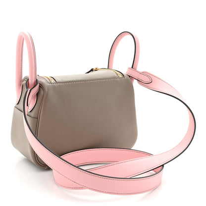 Hermes Swift Horseshoe Mini Lindy 20 Gris Asphalte Rose Sakura 3 of 9