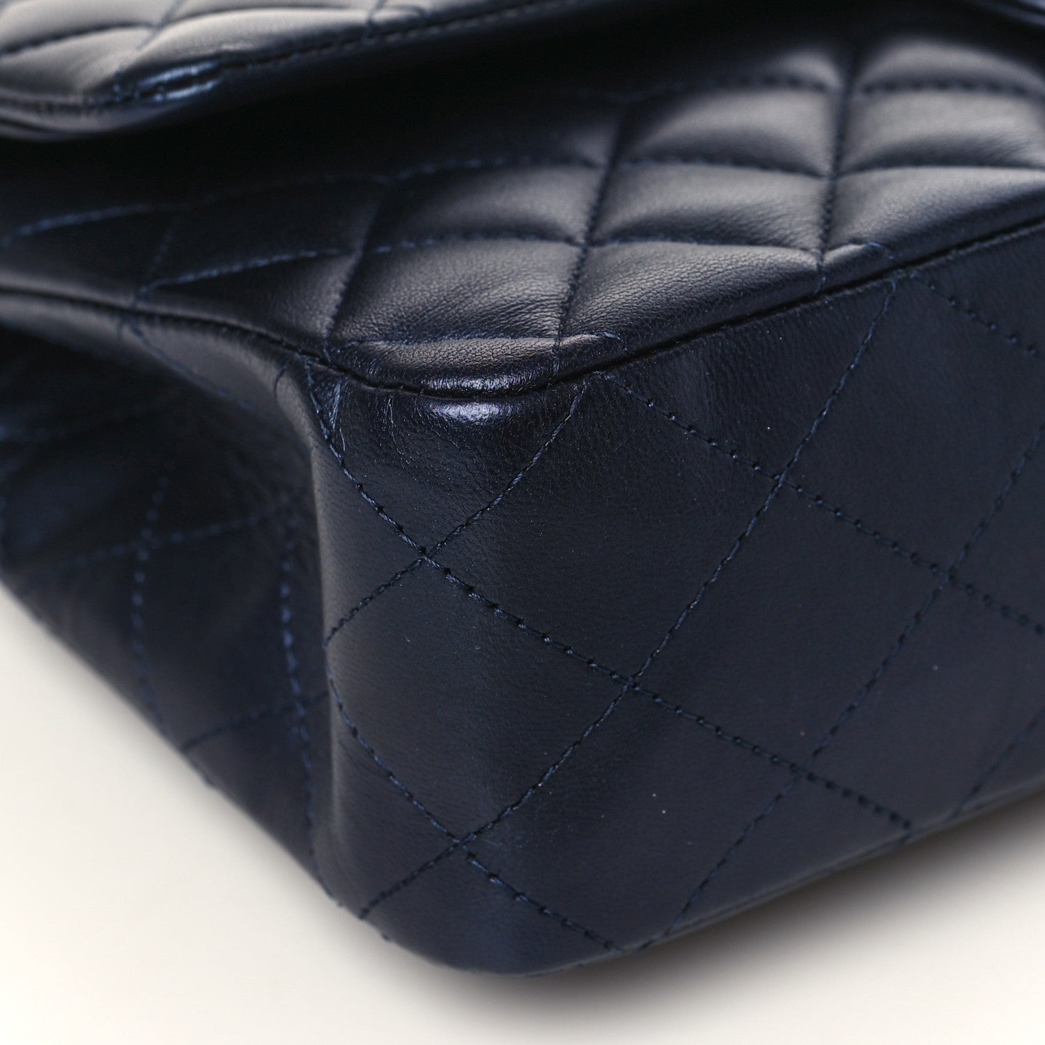 Chanel Iridescent Calfskin Quilted Medium Double Flap Navy 8 of 9