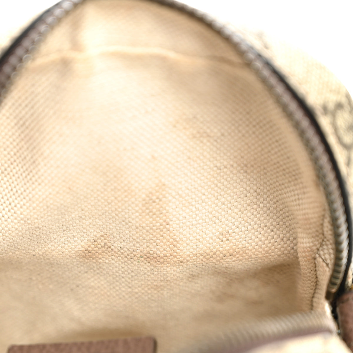 Gucci GG Supreme Monogram Mini Neo Vintage Double Zip Messenger Bag Beige New Acero Crop 8 of 13