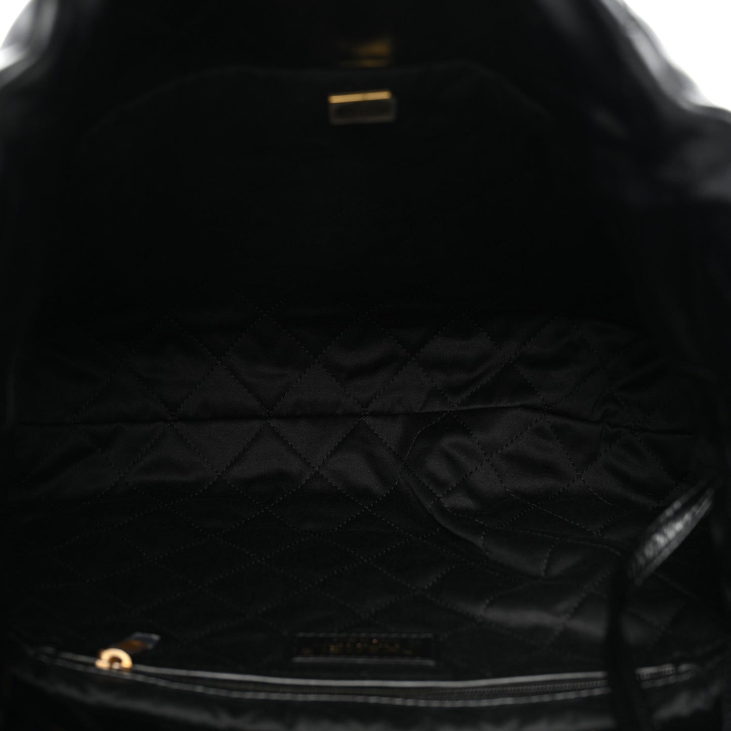 Shiny Calfskin Quilted Small Chanel 22 Black