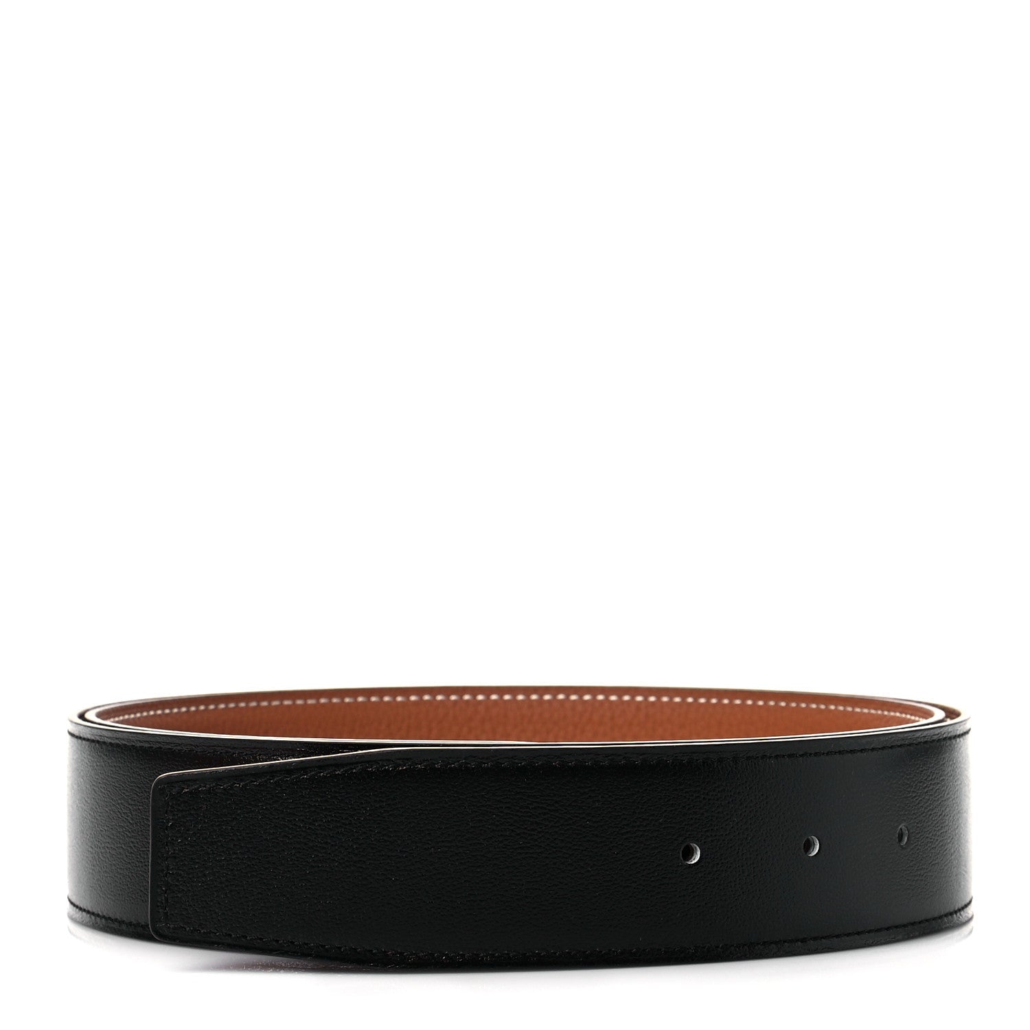 Hermes Box Togo 38mm Belt Strap 100 Black Gold 1 of 7