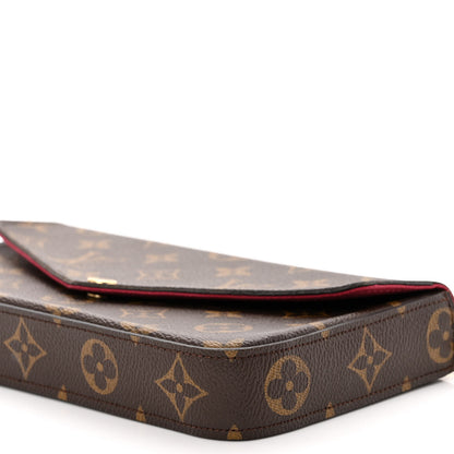Louis Vuitton Monogram Pochette Felicie Chain Wallet Fuchsia 10 of 10