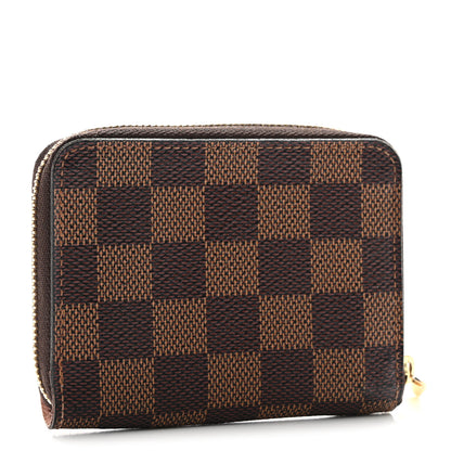 Louis Vuitton Damier Ebene Zippy Coin Purse Rose Ballerine 3 of 7