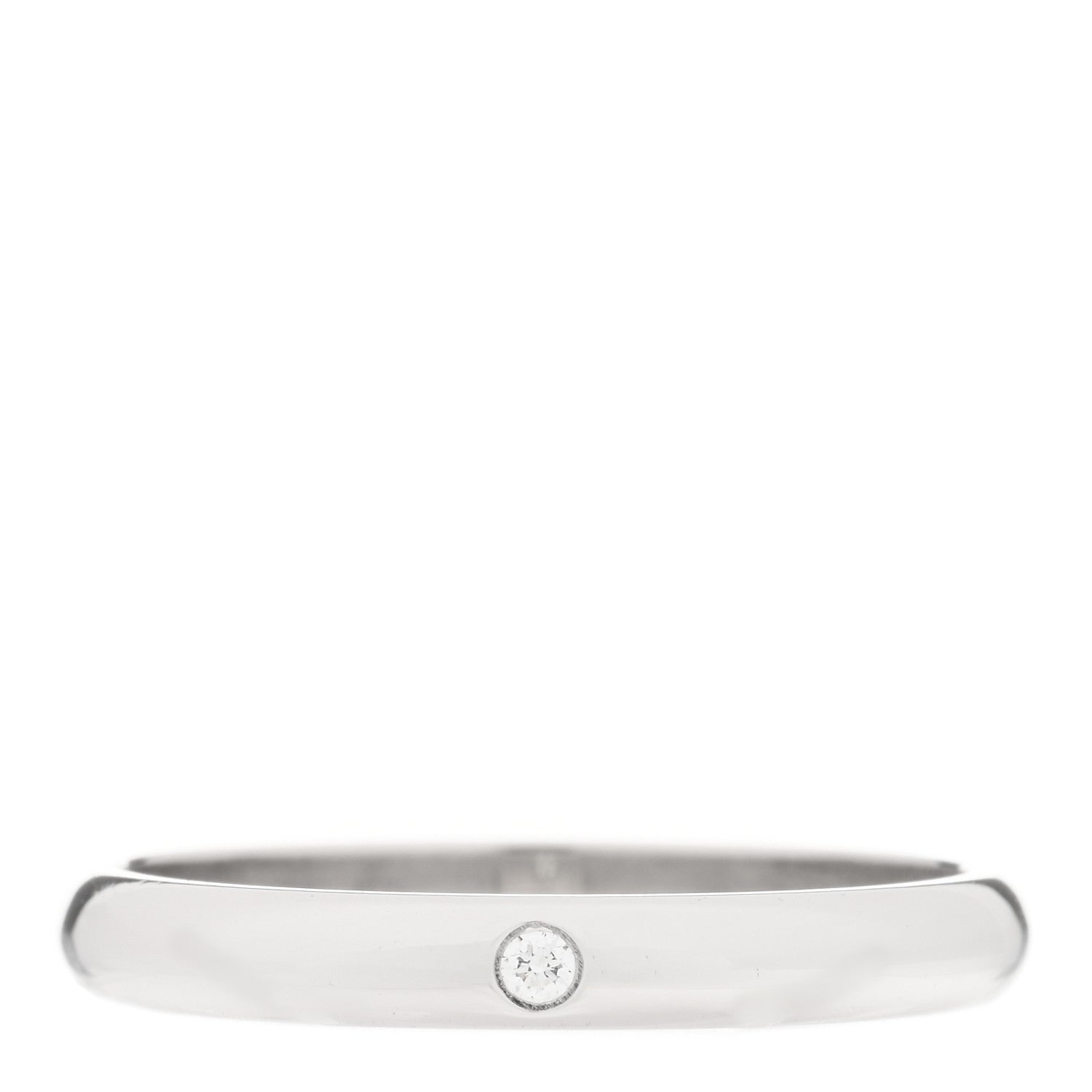 Cartier Platinum Diamond 2.6mm 1895 Wedding Band Ring 51 5.75 1 of 5