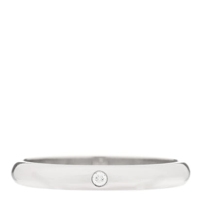 Cartier Platinum Diamond 2.6mm 1895 Wedding Band Ring 51 5.75 1 of 5