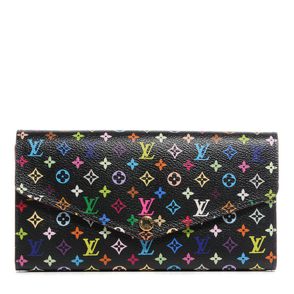 Louis Vuitton Monogram Multicolor Sarah Wallet NM Black Grenade 1 of 7