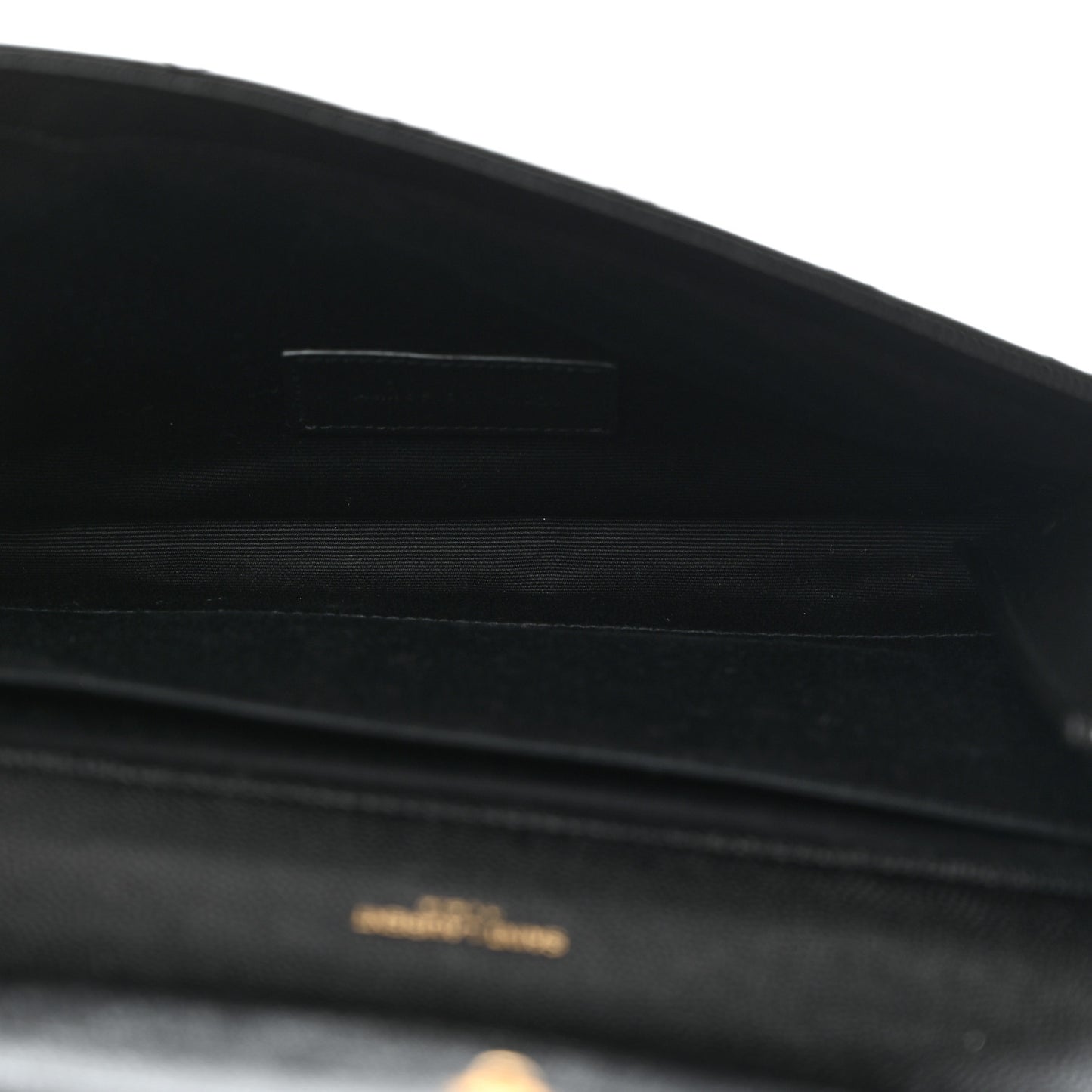 Grain De Poudre Textured Mixed Matelasse Triquilt Monogram Clutch Black