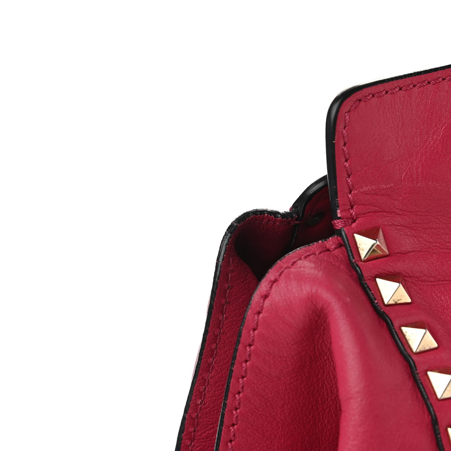 Vitello Medium Rockstud Tote Pink